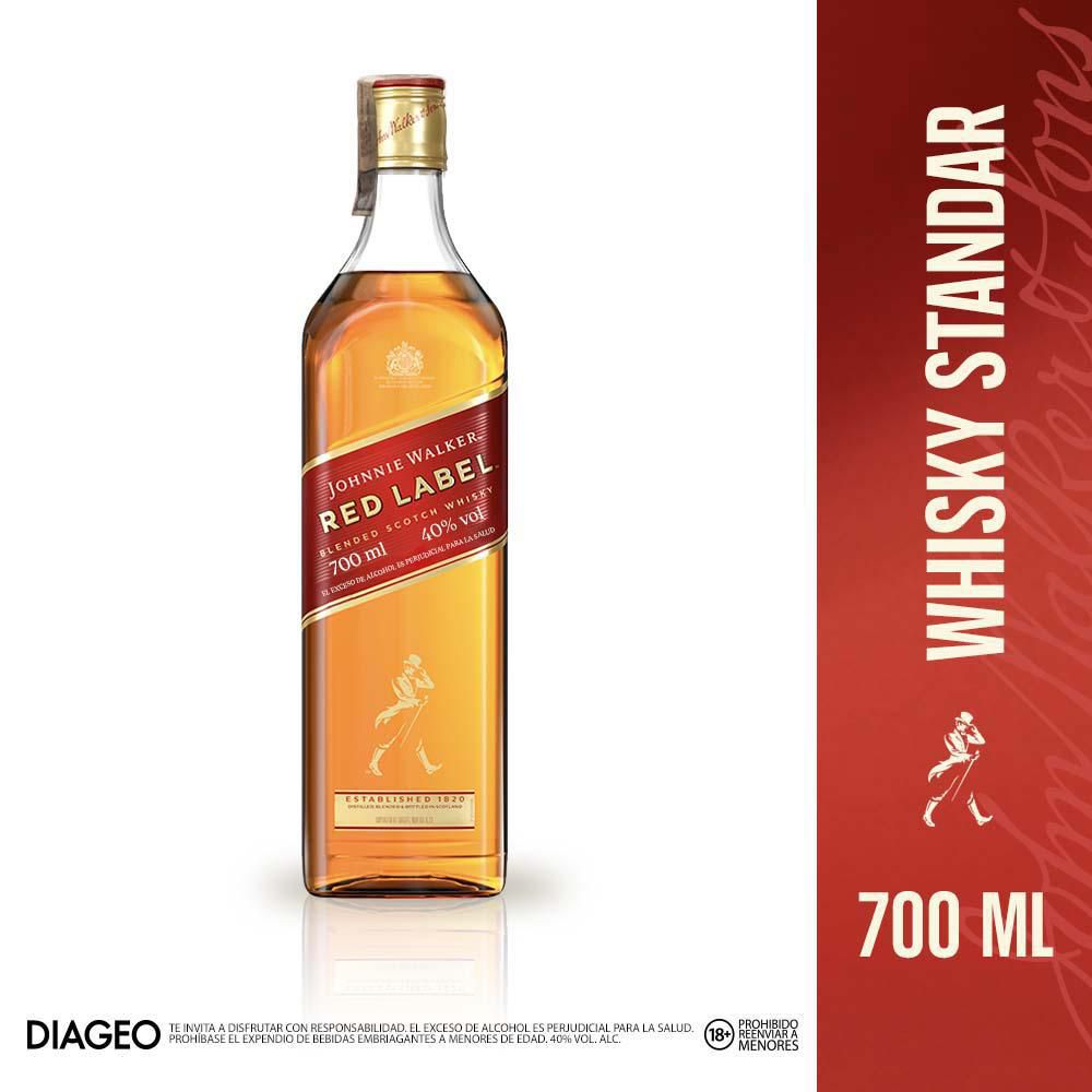 Whisky JOHNNIE WALKER. red label 8 Años (700 ml)