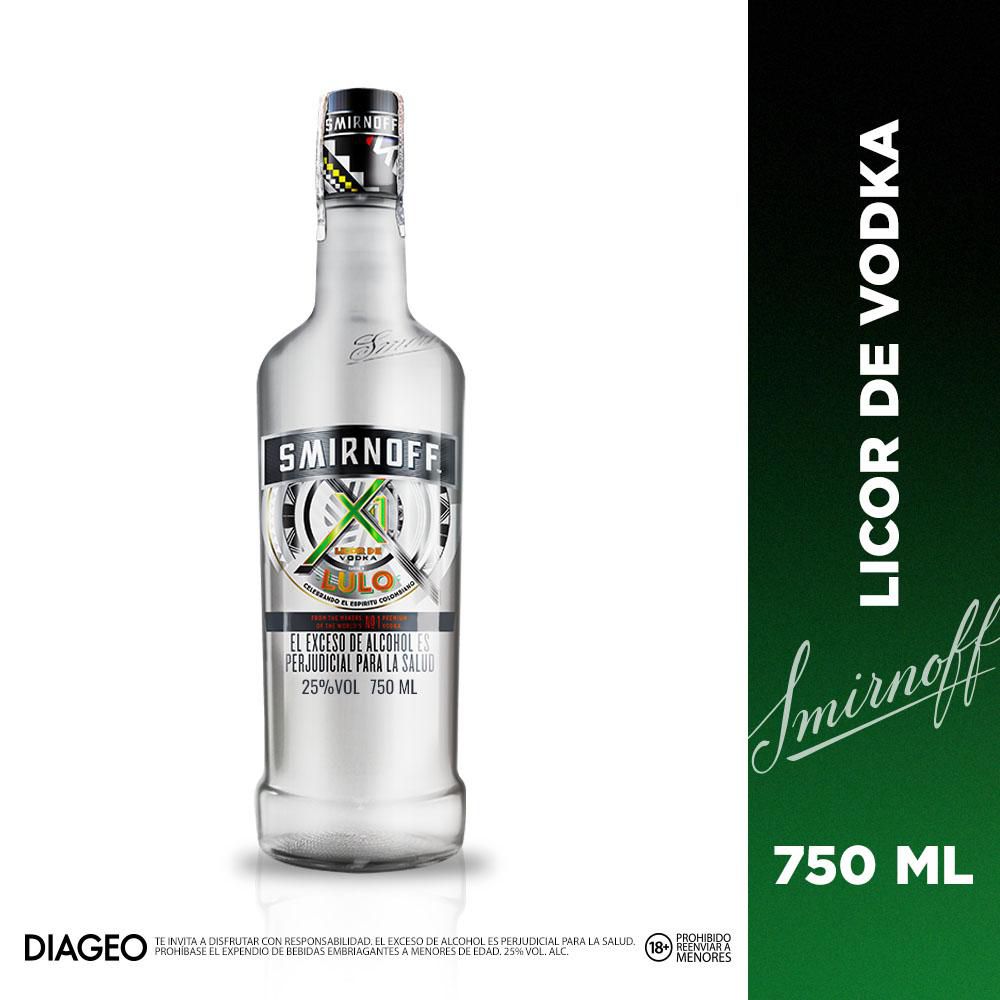 Vodka SMIRNOFF x1 lulo saborizado listo para tomar (750  ml)