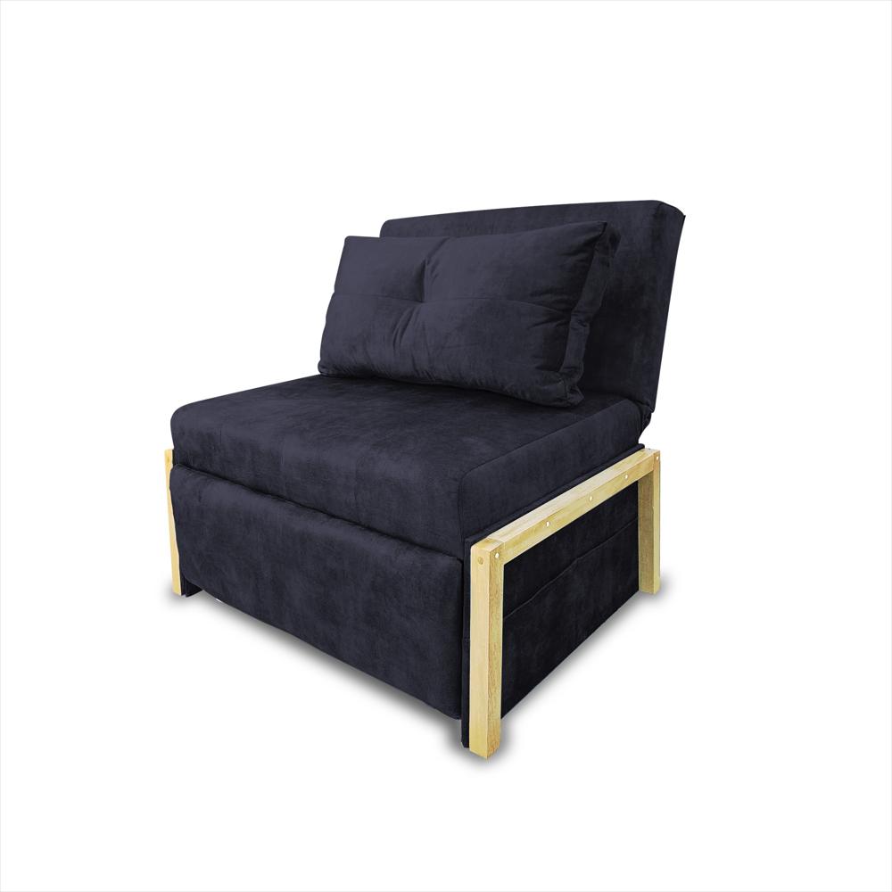 Poltrona Dorian Grafito Patas De Madera