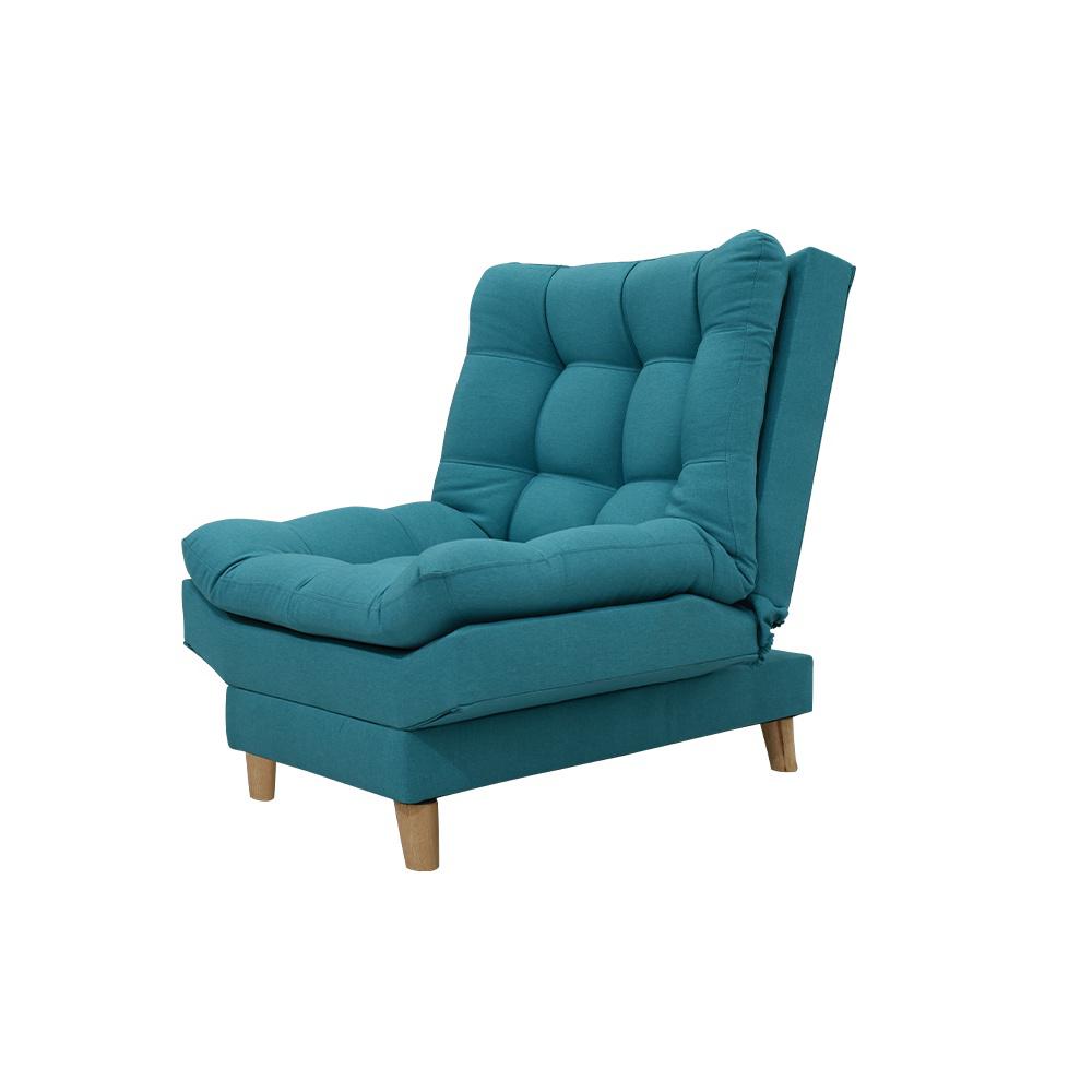 Poltrona Moltochic Turqueza Patas De Madera