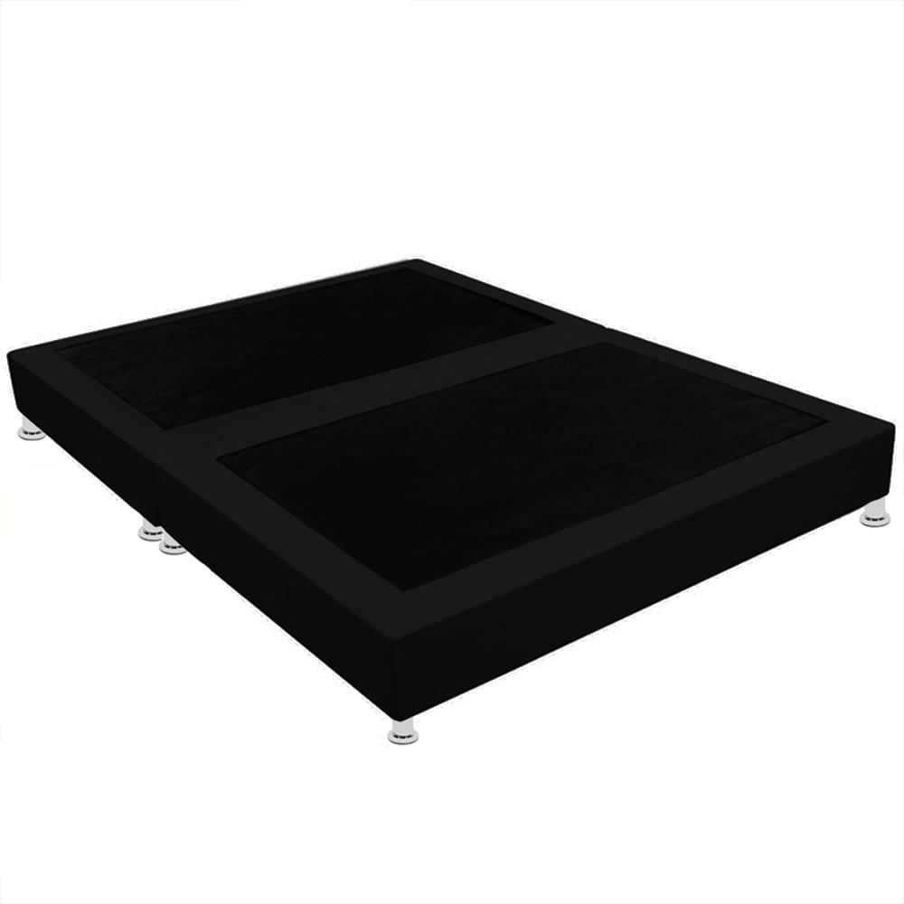 Base Cama Dividida Semidoble 120 X 190 Microfibra Negro img #1