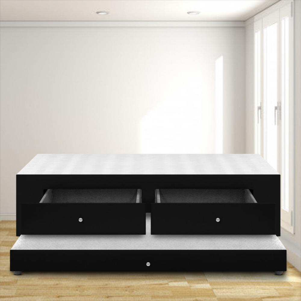 Cama Nido Con Cajones Magic Class 100X190 Ecocuero Negro