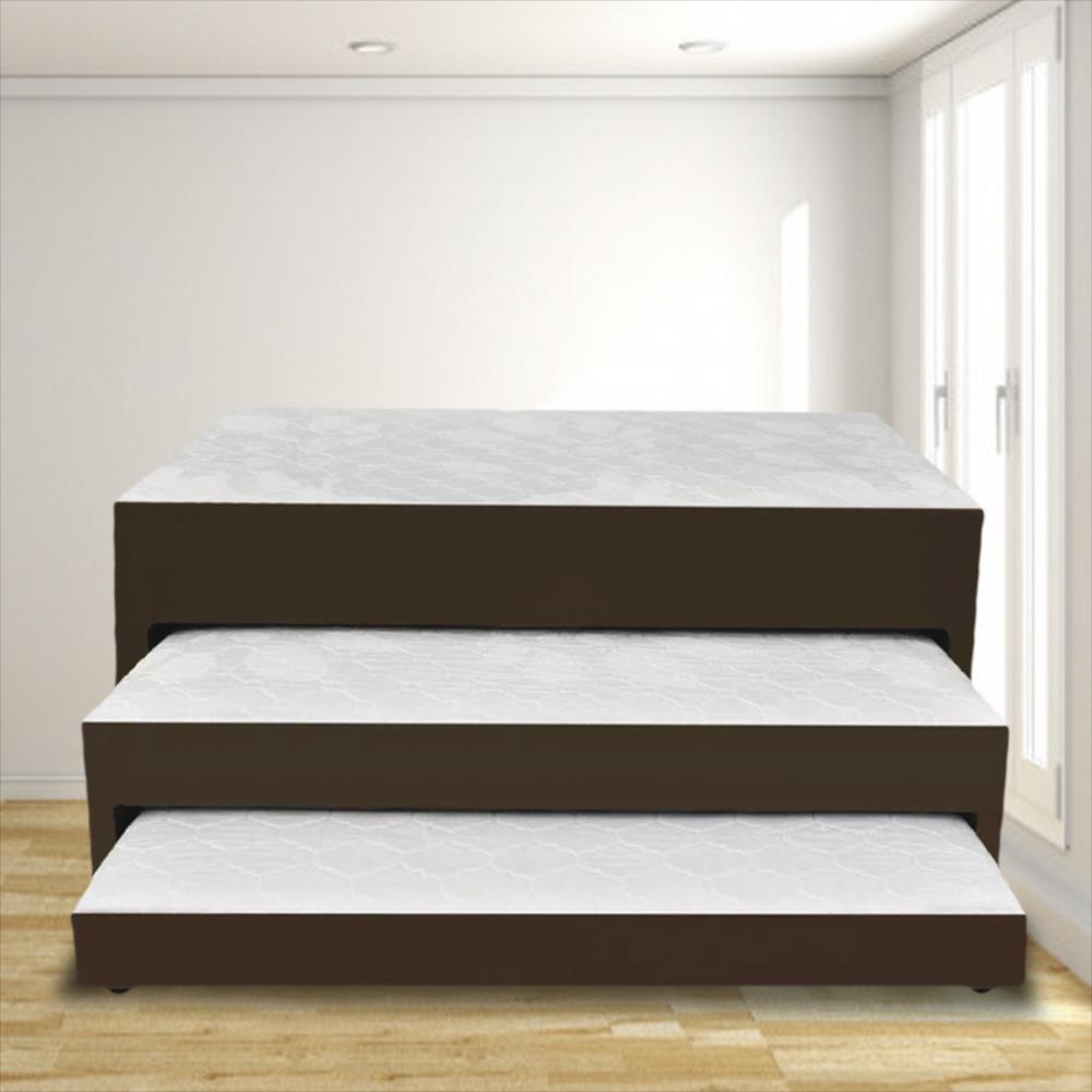 Cama Nido Triplexcolchon Magic Class 100X190 Ecocuero Café