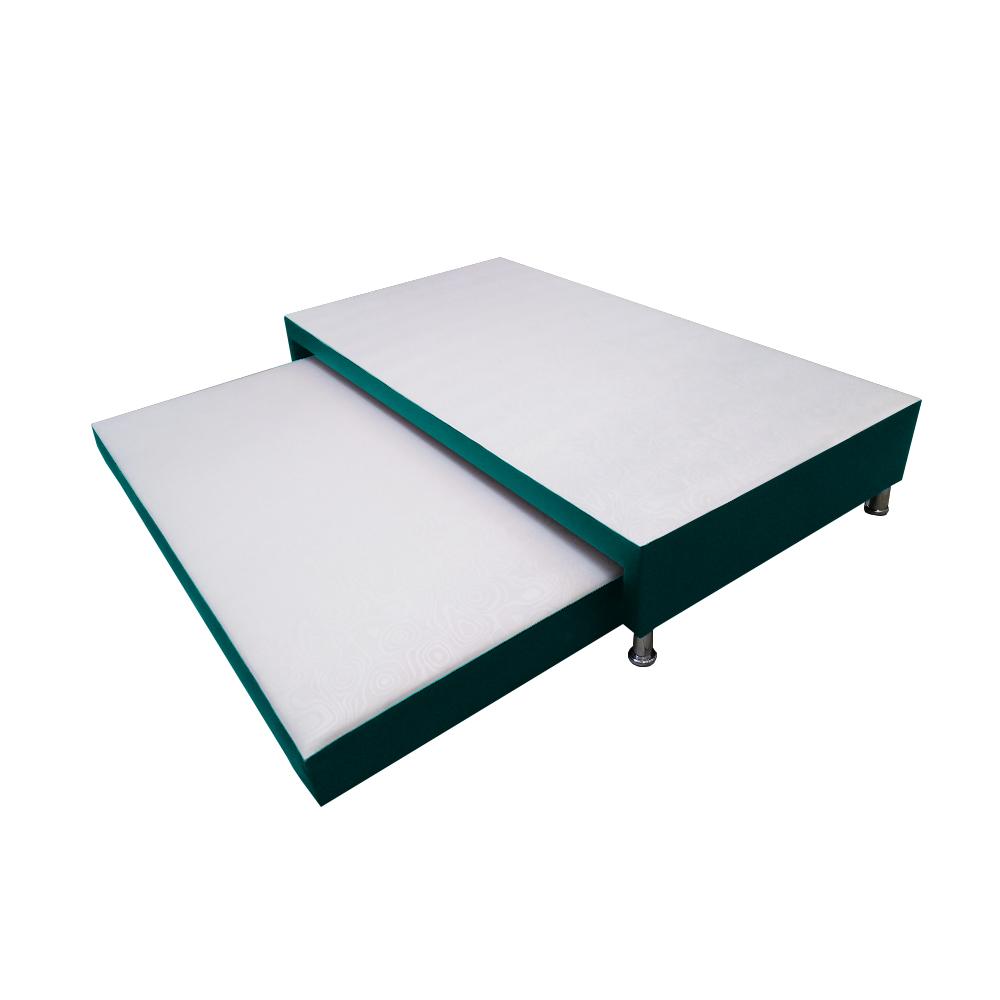 Base Cama Nido Dúplex Doble 140 X 190 Microfibra Azul