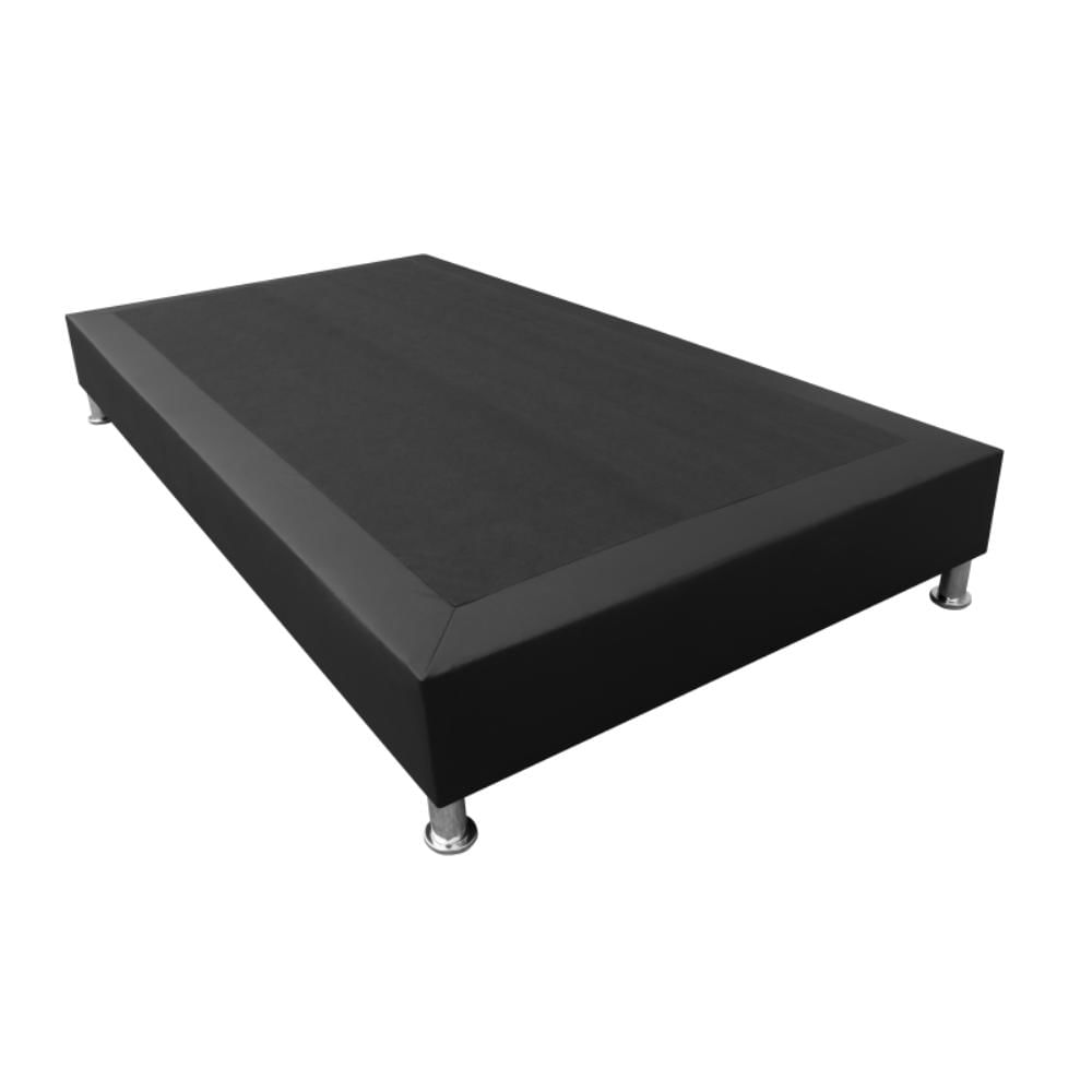 Base Cama Somier Entera Sencilla 100 X 190 Negro