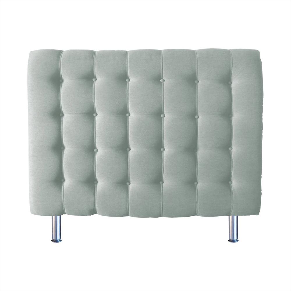 Cabecero Cama King Fabricado Madera Maciza Tapizado Gris img #1