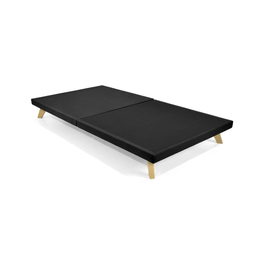 Base Cama Versalles Sencillo Tela Negro