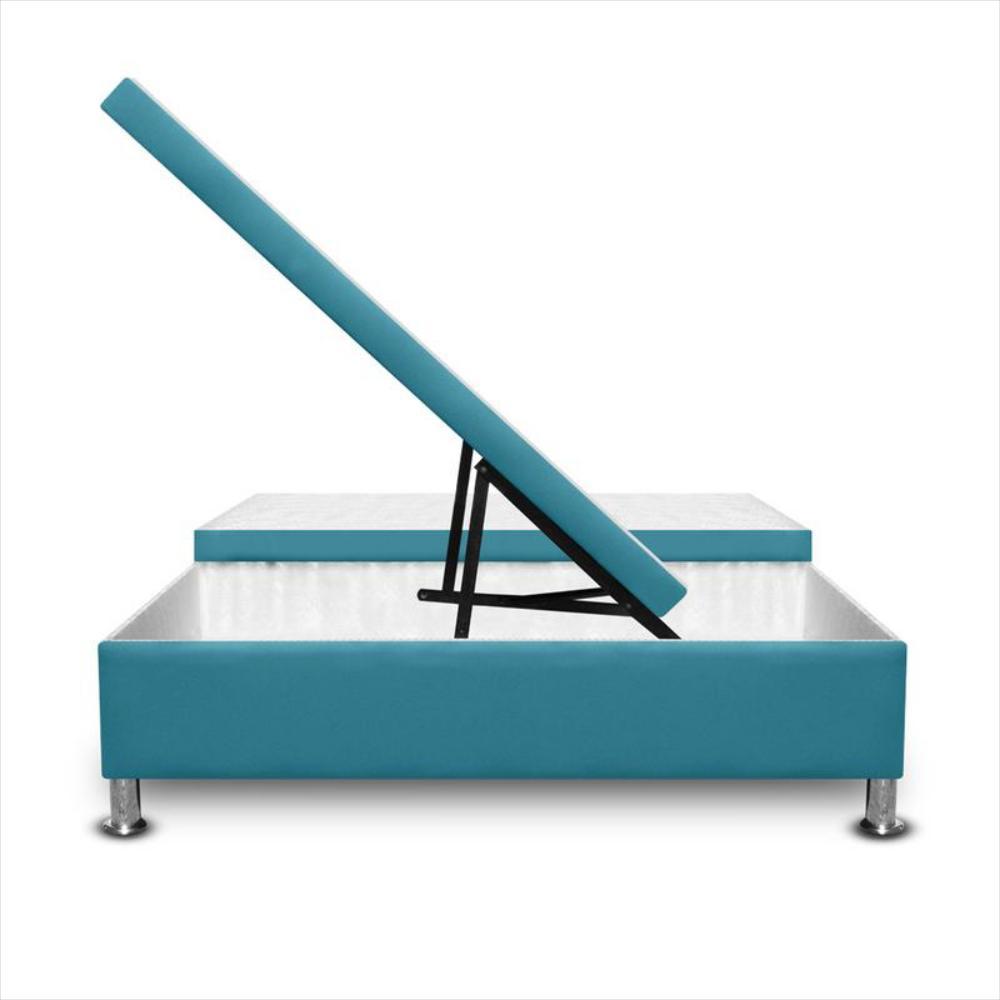 Base Cama Magic Class Baul Dividida 120X190 Microfibra Azul img #2