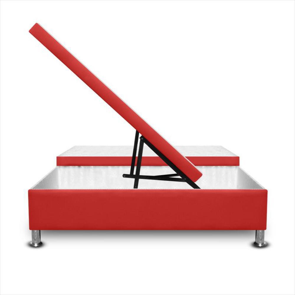 Base Cama Magic Class Baul Dividida 140X190 Microfibra Roja img #2