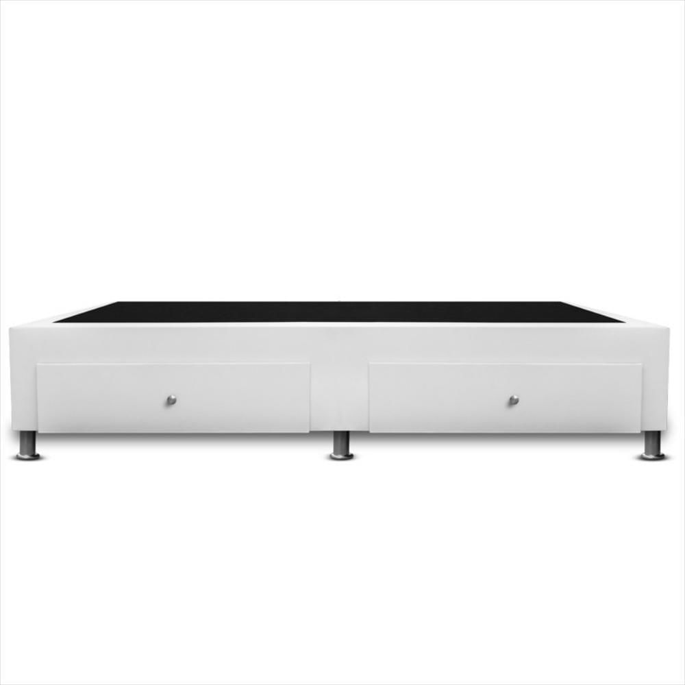 Base Cama Magic Class Con Cajones 100X190 Ecocuero Blanco