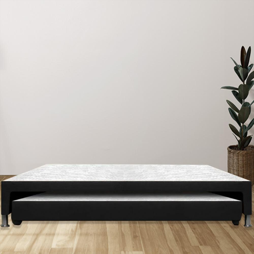 Base Cama Magic Class Dúplex 120X190 Ecocuero Negro