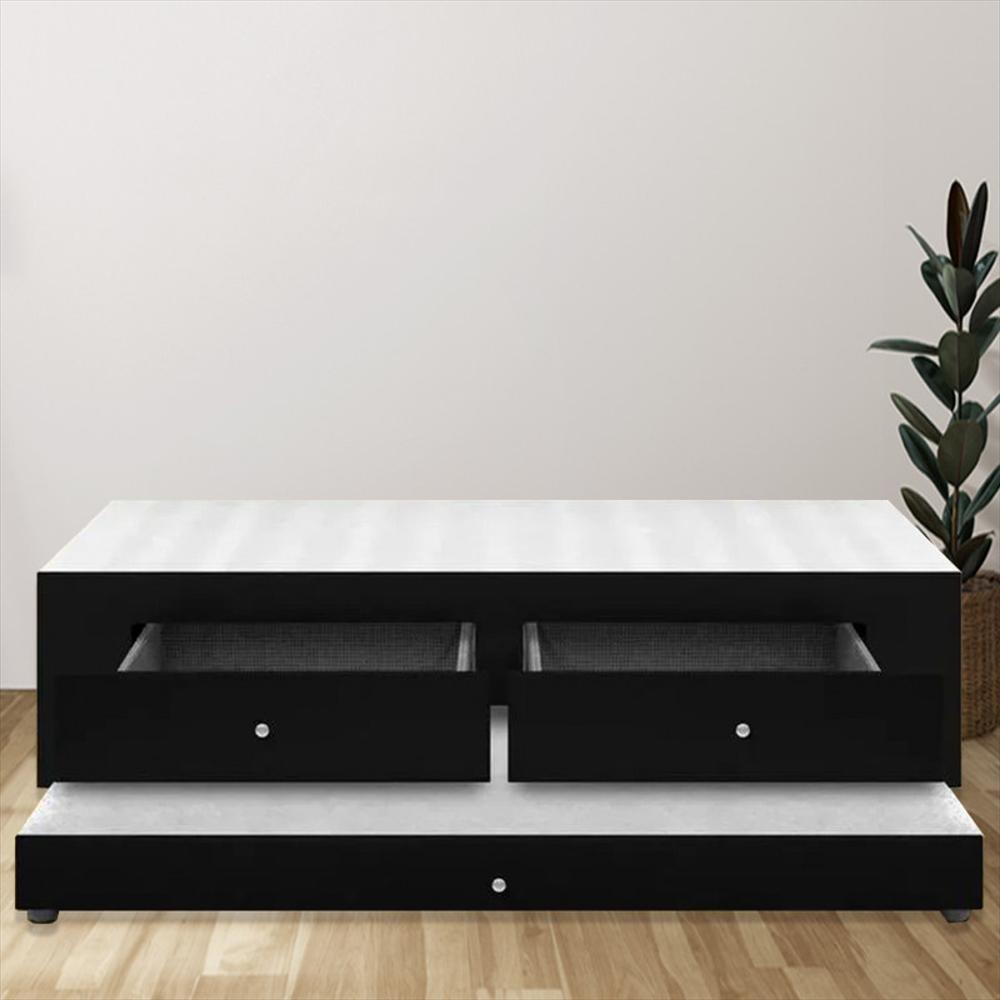 Base Cama Magic Class Dúplex Cajones 100X190 Ecocuero Negro