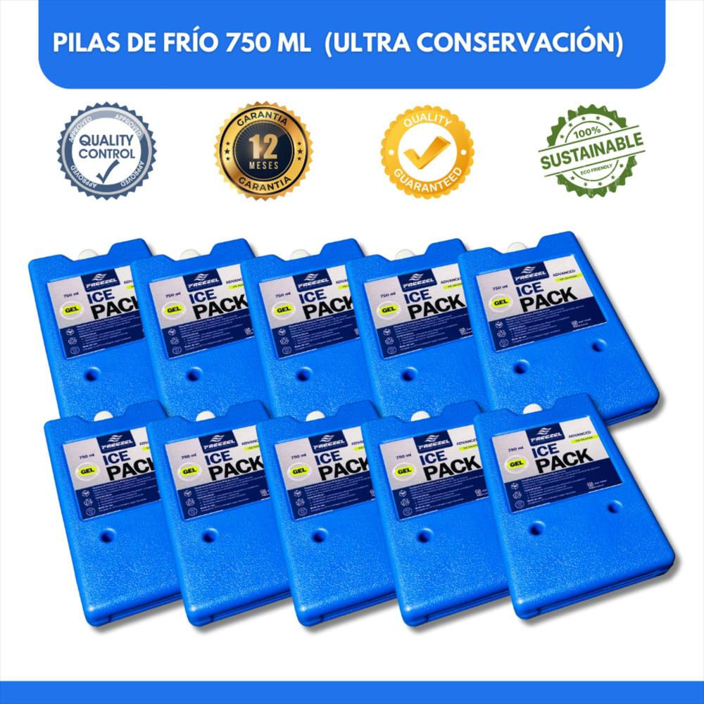 Kit X 10 Pilas De Frío Y Ultra Conservación Para Alimentos Y Bebidas 750 Ml img #1