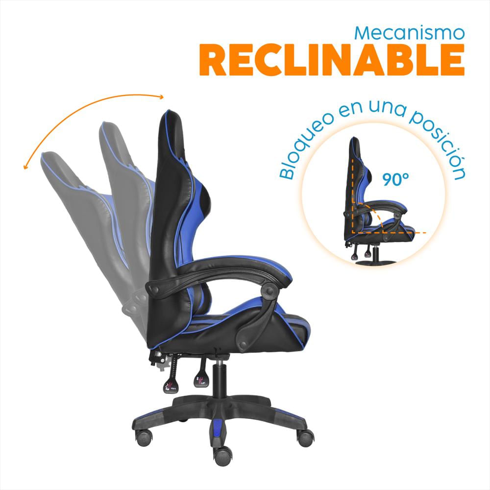 Sillón Gamer Byd Negro/Azul Bonno img #2
