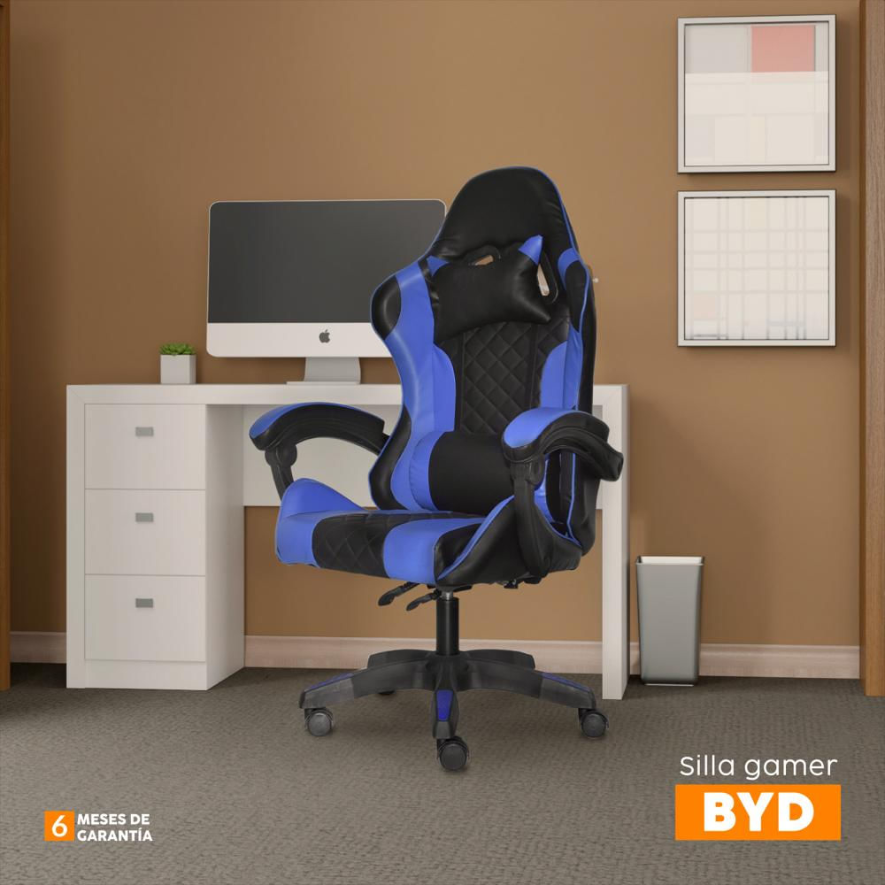 Sillón Gamer Byd Negro/Azul Bonno img #5