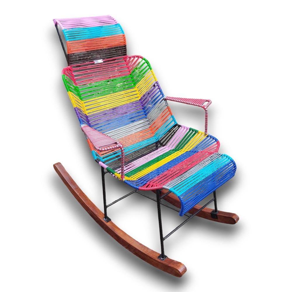 Silla O Mecedora Tradicional En Mimbre Sintetico