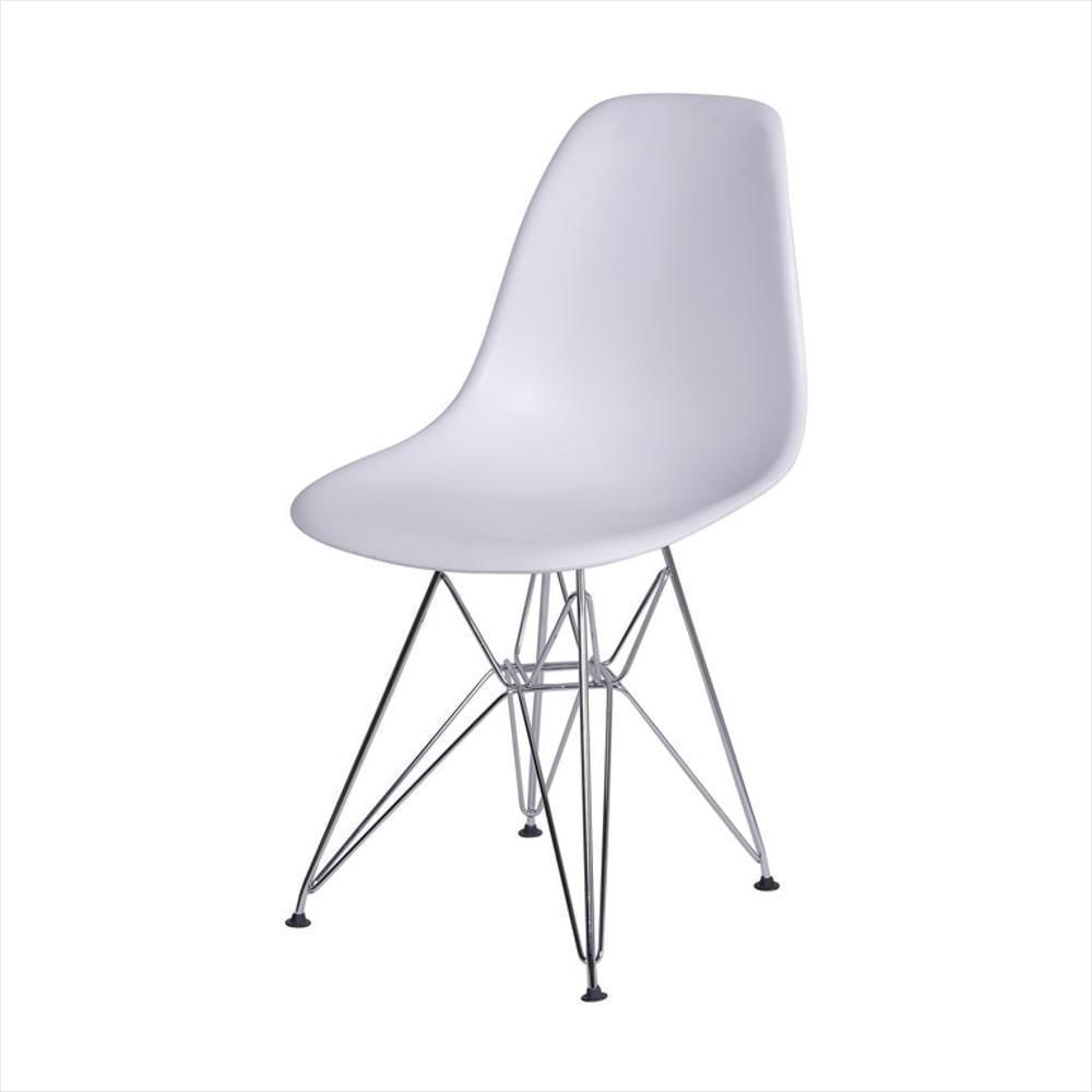 Silla Eames Patas Metalicas Para Comedor, Restaurante Blanca