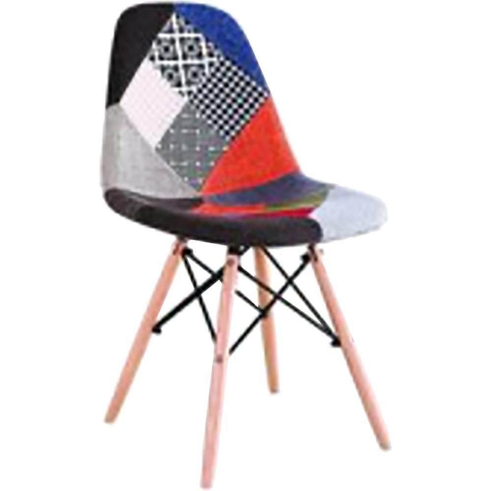 Set X 4 Sillas Para Comedor O Restaurante Eames Tapizada Patas En Madera Roja img #2