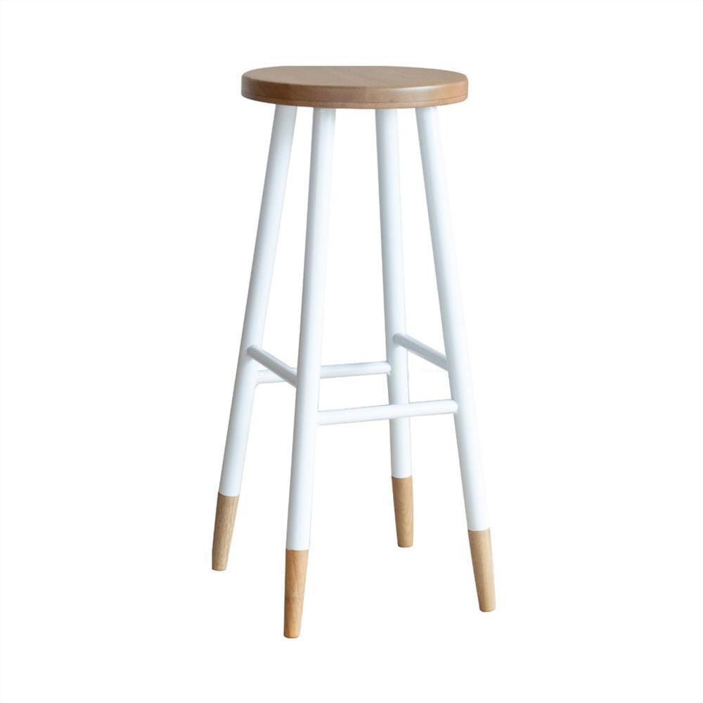 Butaco Alto Moderno Con Asiento De Madera