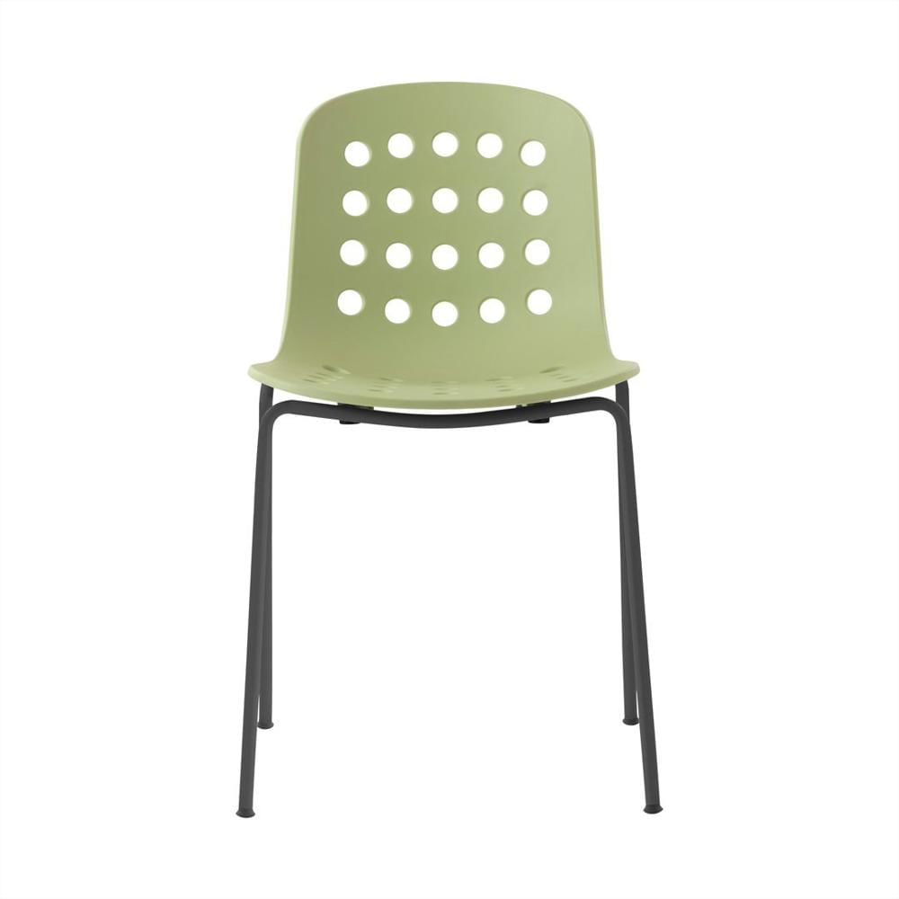 Silla Moderna Monoconcha De Polipropileno Sin Brazos Verde