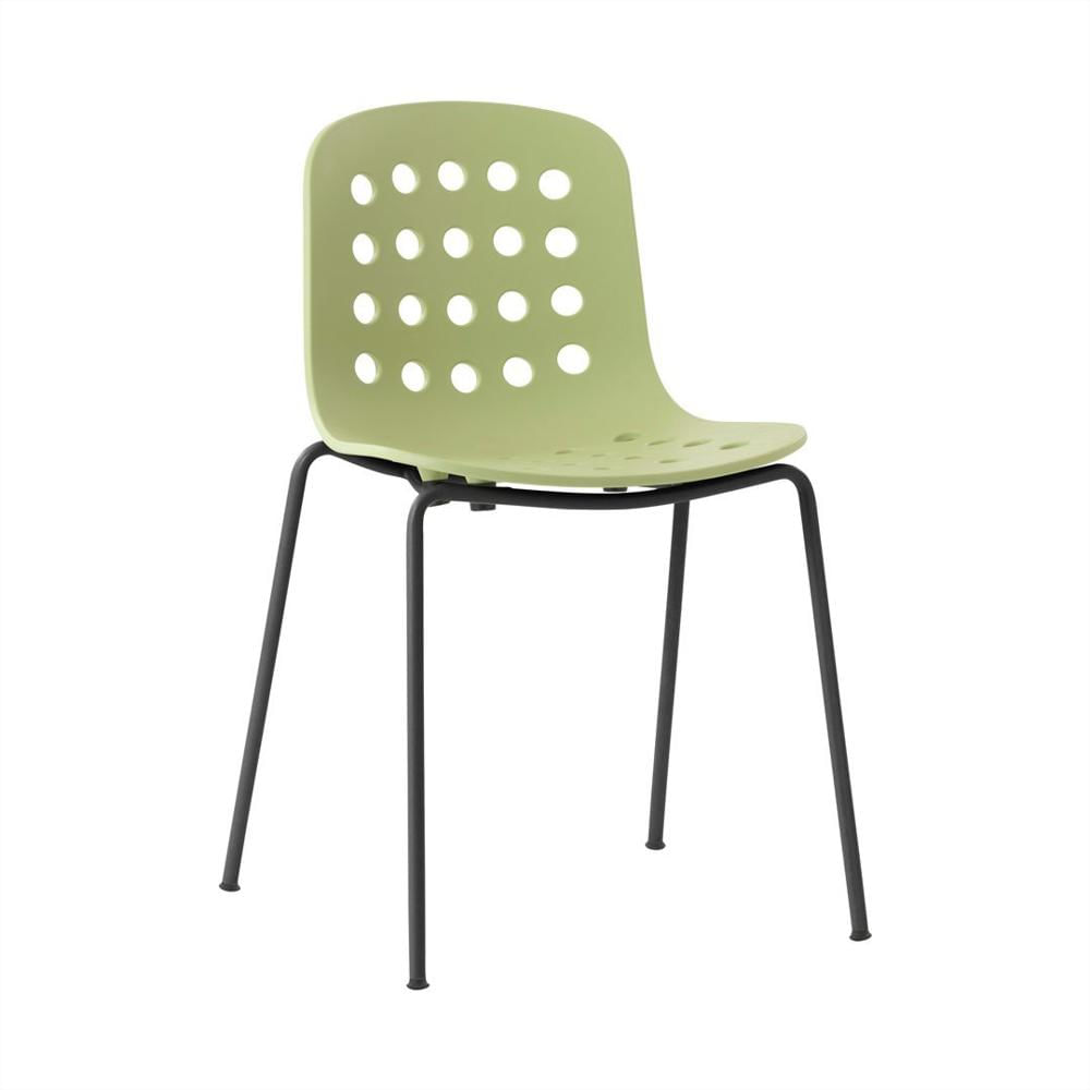 Silla Moderna Monoconcha De Polipropileno Sin Brazos Verde img #2
