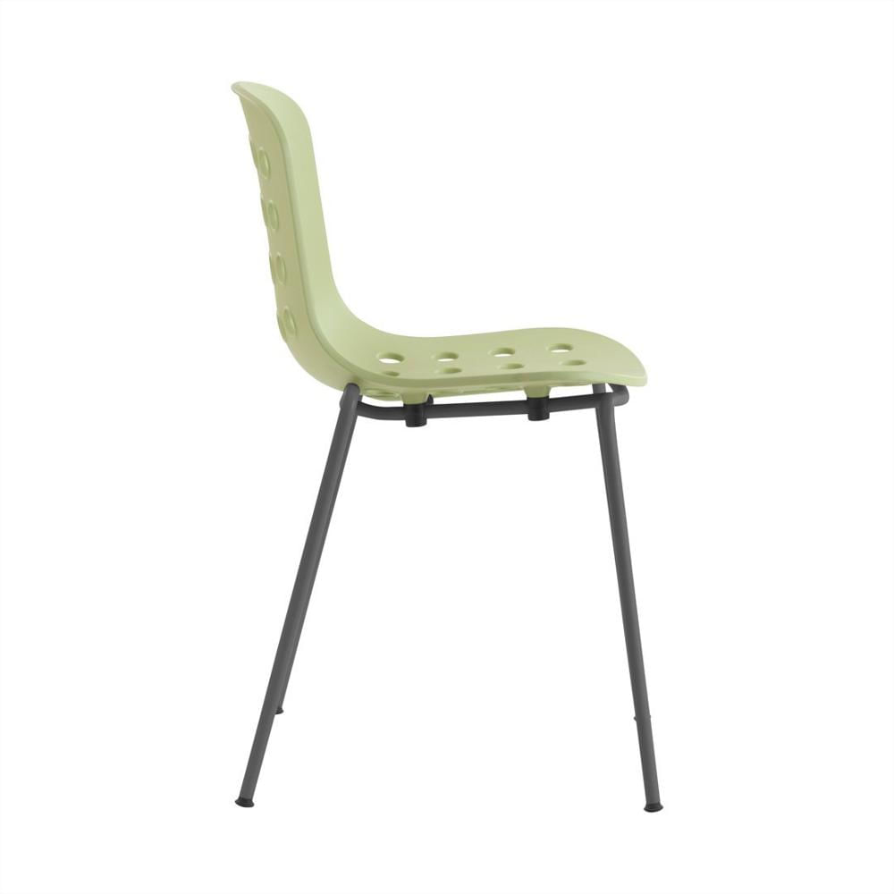 Silla Moderna Monoconcha De Polipropileno Sin Brazos Verde img #3
