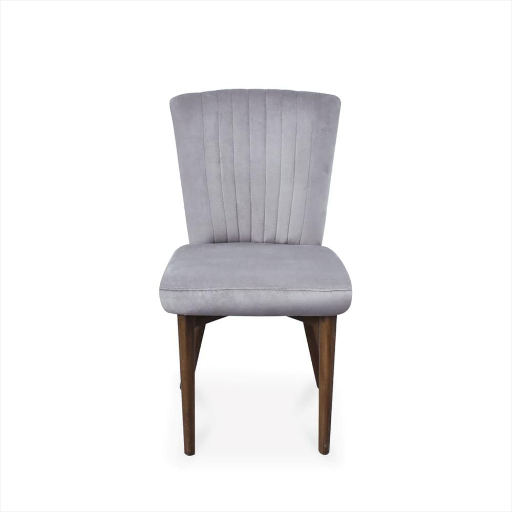 Set X2 Silla De Comedor Regina Natural Oscuro Elite Living 100Cm X 45Cm X 58Cm Microfibra Taupe