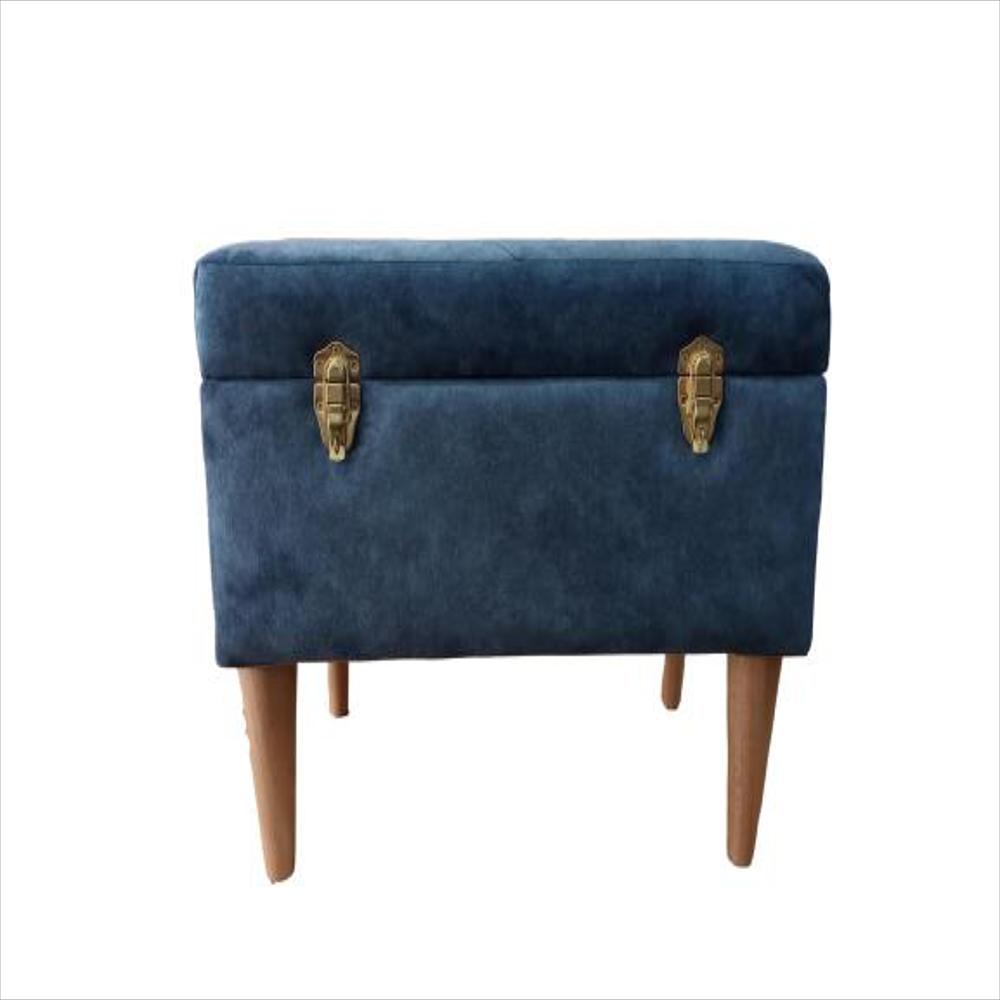 Puf Baul Maleta 60 X 40 X 50 Azul