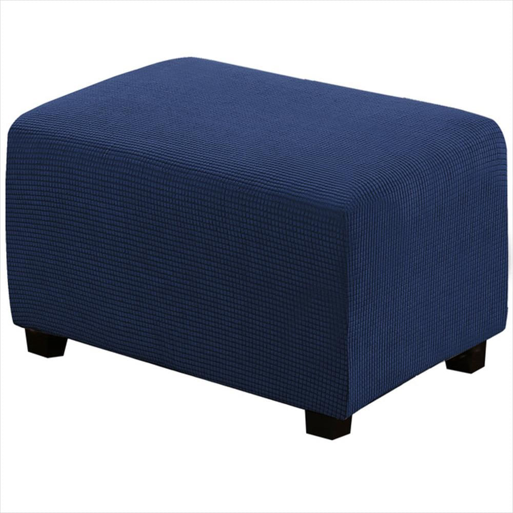 Puf Auxiliar Sala Pie De Cama 80X40 Azul Oscuro