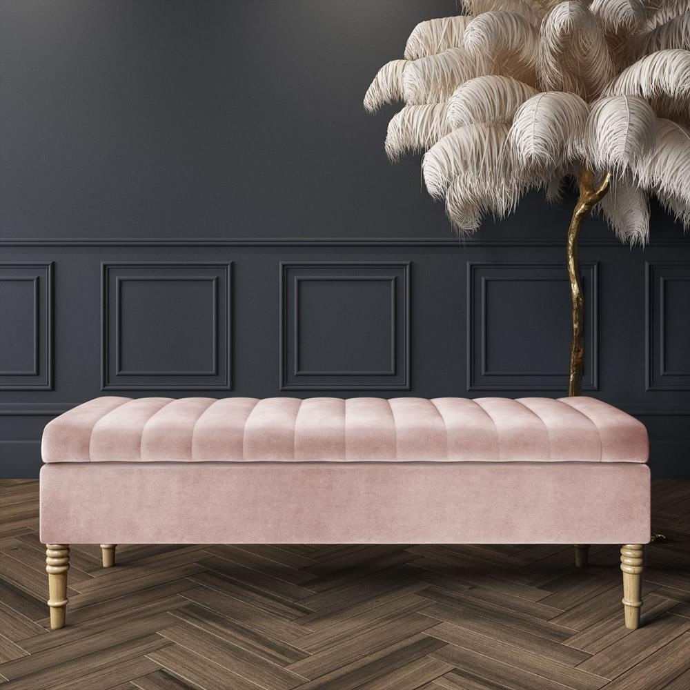 Puf Baul De Paneles 1M X 40 X 45 Rosa