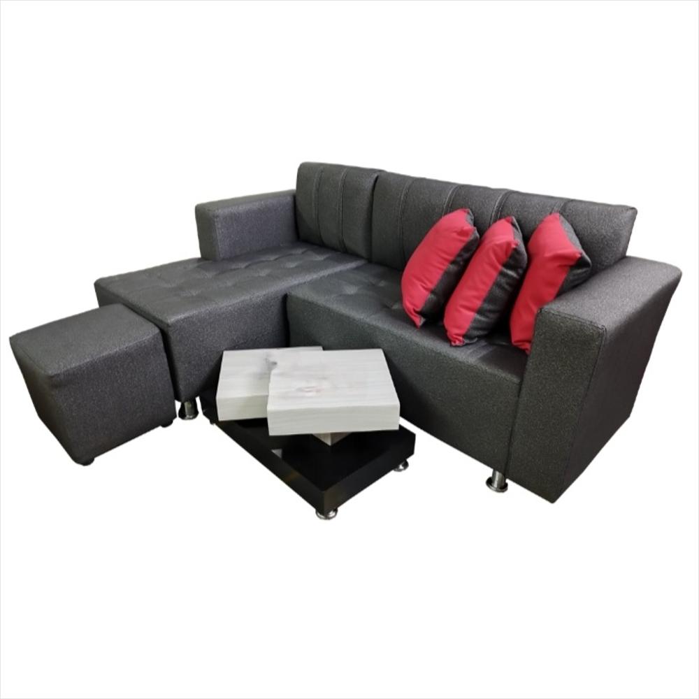 Muebles De Sala En L Sofá Modernas Color Gris