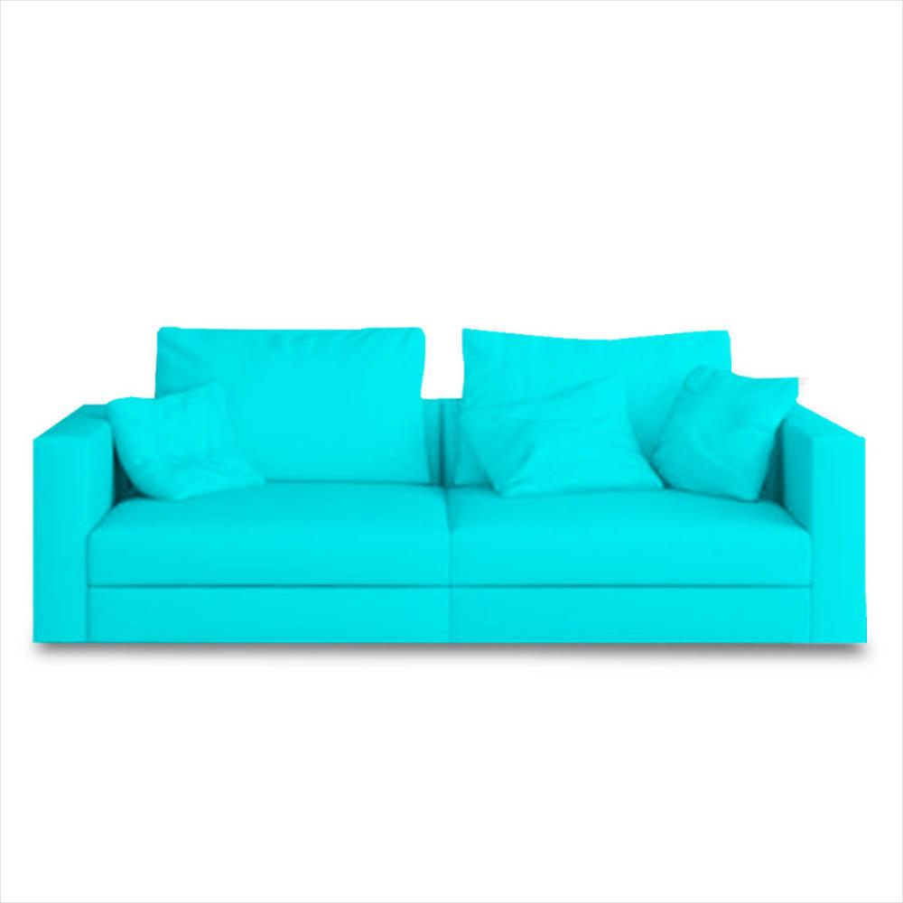 Sofá Moderno Thompson Magic Class Ecocuero Azul img #2