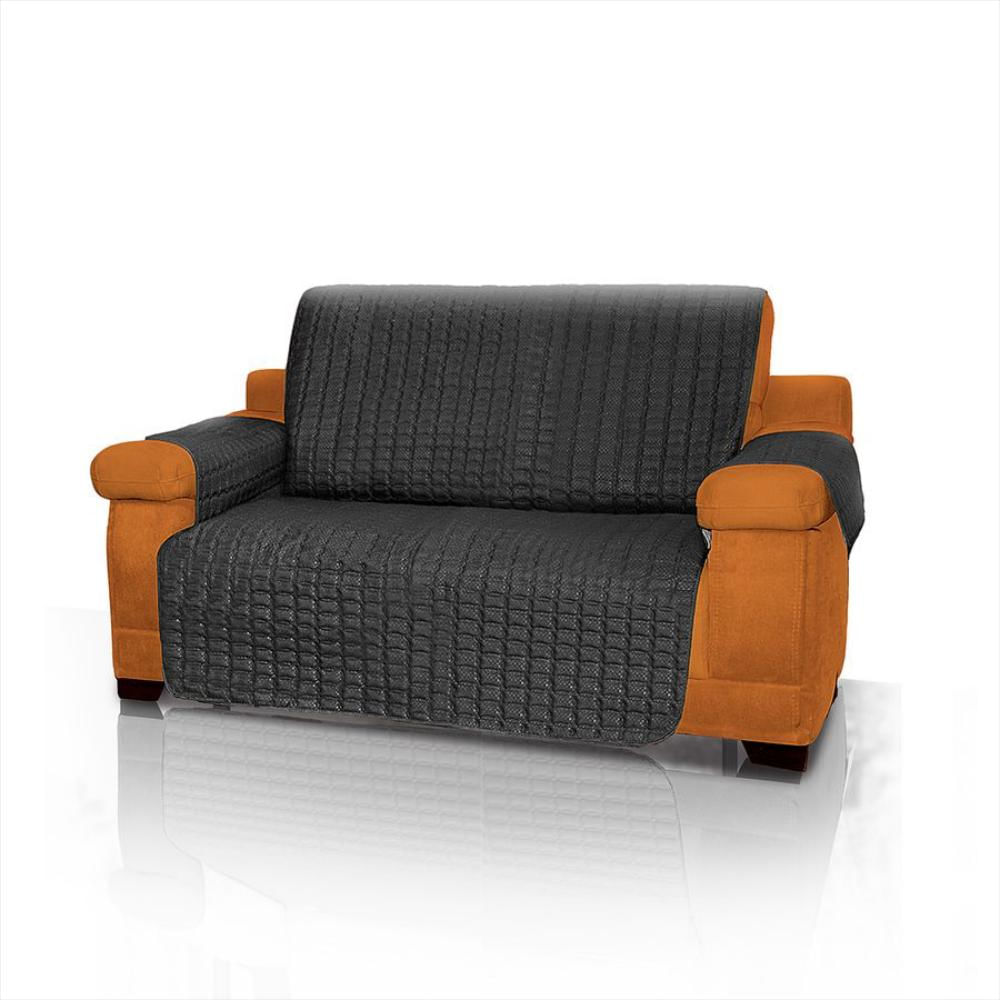 Forro Protector De Sofá Y Muebles Reversible Negro 2 Puestos Energy Plus
