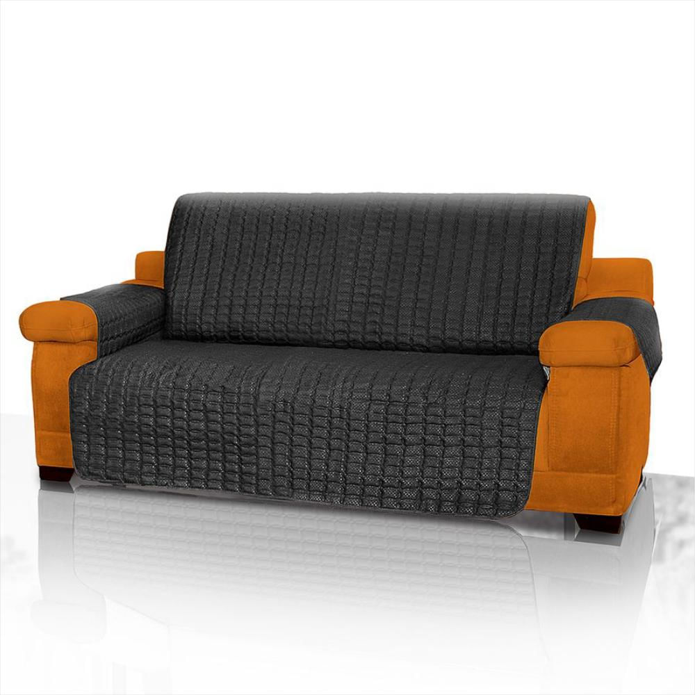 Forro Protector De Sofá Y Muebles Reversible Negro 3 Puestos Energy Plus