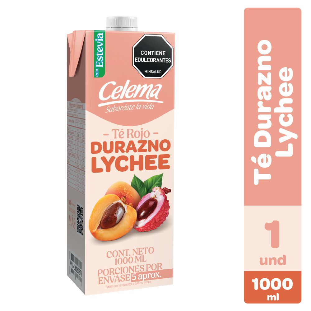 Té CELEMA rojo durazno lychee (1000  ml)
