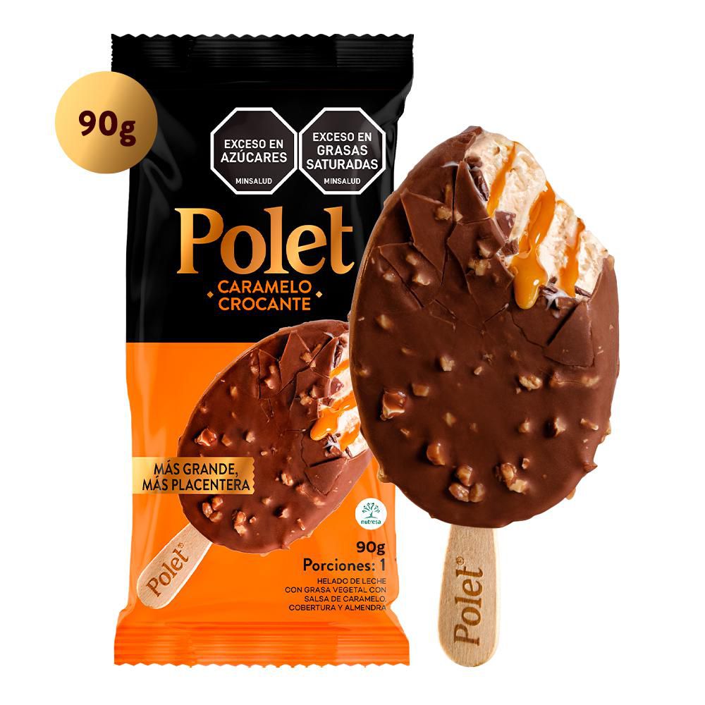 Paleta POLET caramelo crocante (90  gr)
