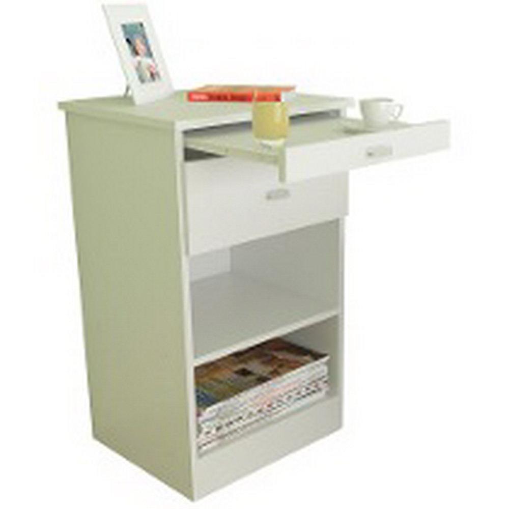 Mesa De Noche Con Bandeja Para Desayuno Blanca