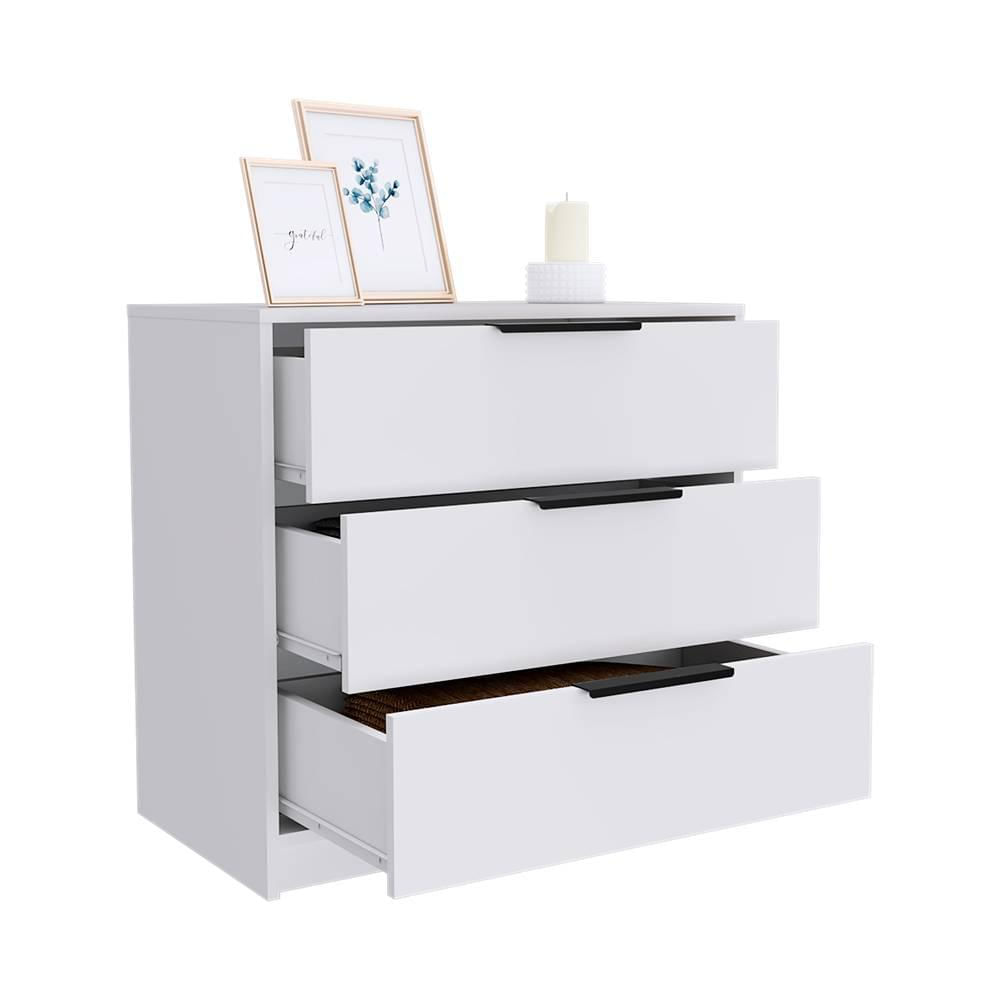 Cómoda Kaia Blanco 70 Cm Con Tres Cajones