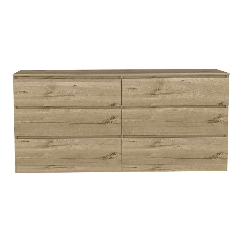 Comoda Doble 6 Cajones Asteria Duna Y Blanco img #4