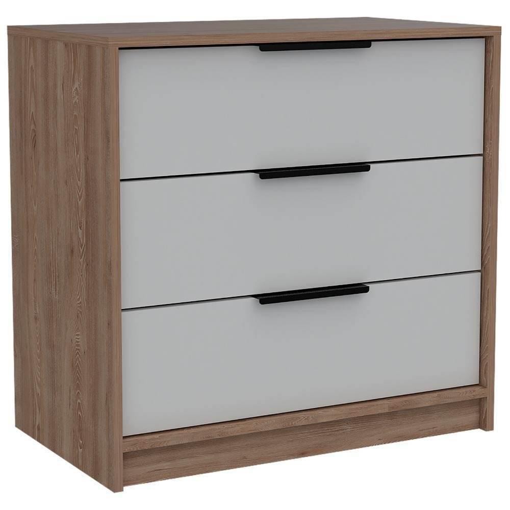 Comoda Kaia 3 Cajones Miel Blanco