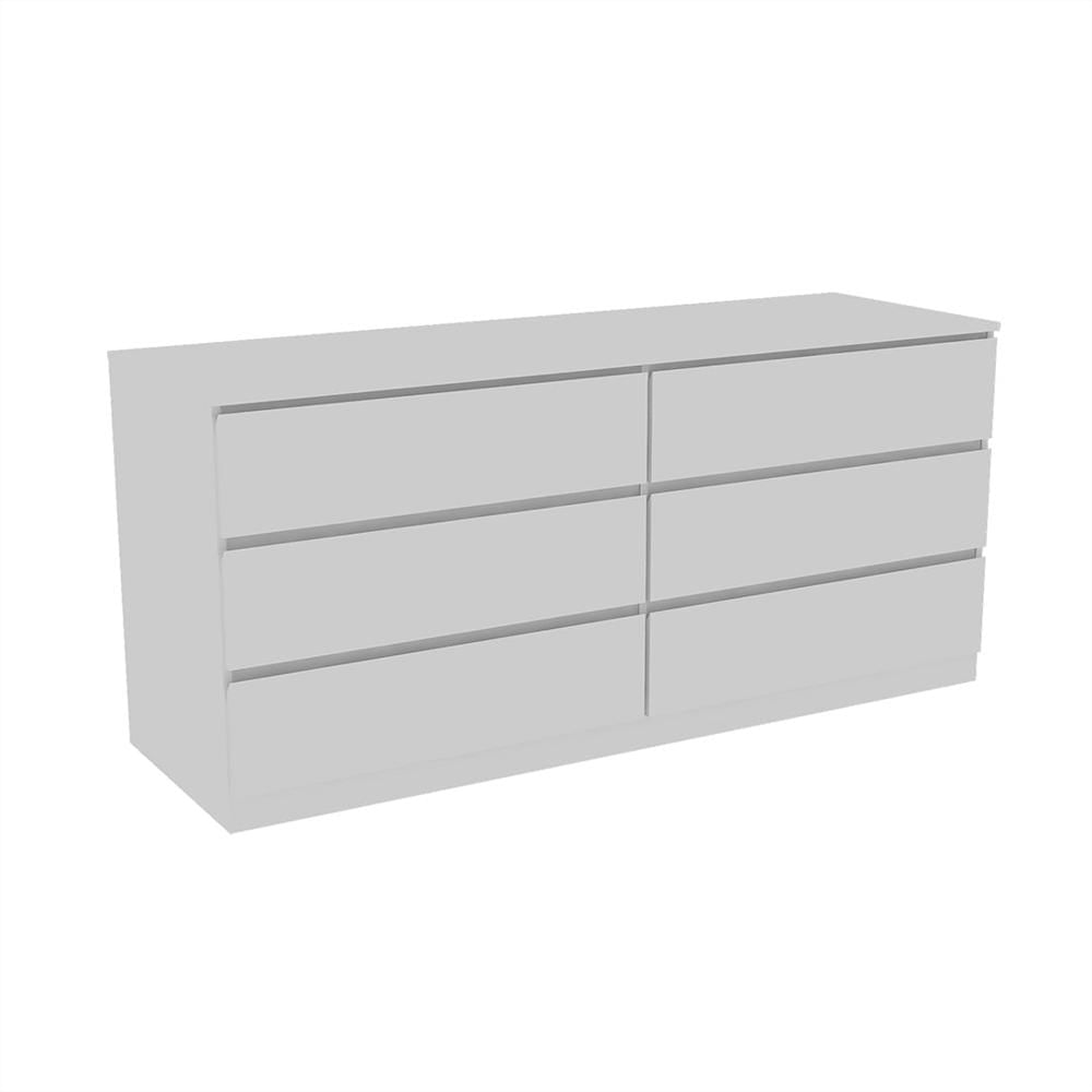 Comoda Doble 6 Cajones Fabricado En Mdf Color Blanco img #2