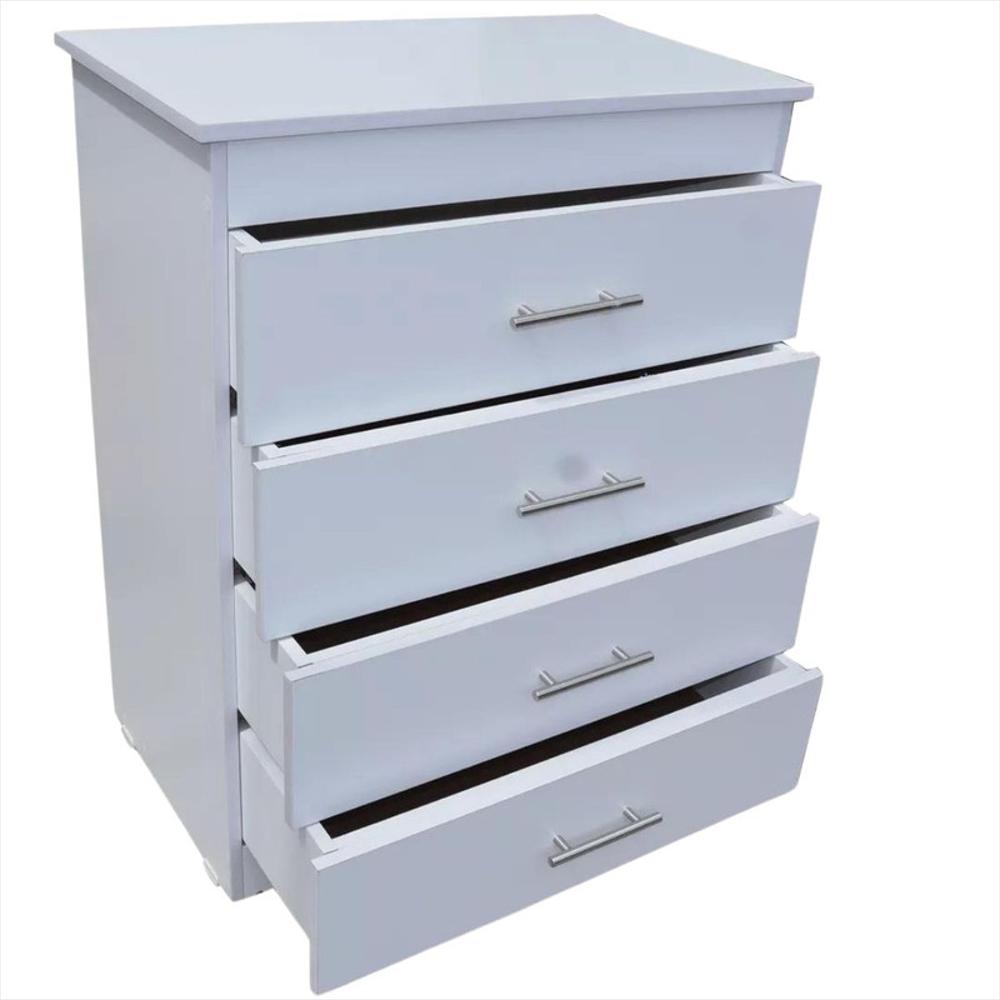 Mesa Comoda En Madera Cajonera Dvd Y Pantalla Televisor Hogar Blanco