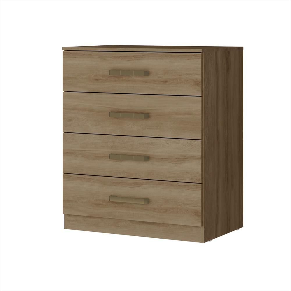 Comoda Cajonera 60 Cm En Mdp 4 Cajones Noce