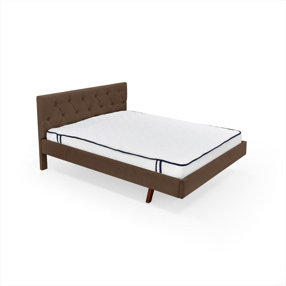 Cama Laredo Queen Con Colchón Varna 168 X 199 Cm Chocolate