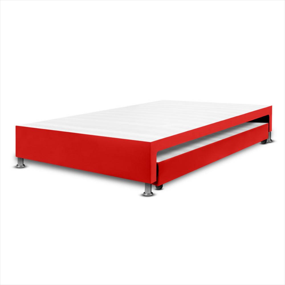 Cama Nido Duplex Magic Class 140X190 Microfibra Rojo