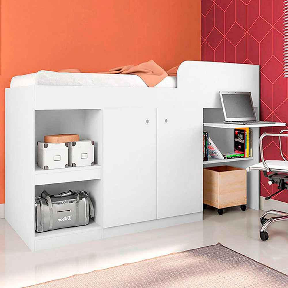 Cama Multifuncional Juvenil Blanco img #3