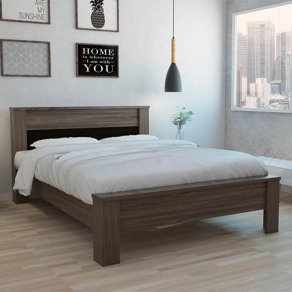 Combo Dormitorio Napoles Siena Wengue Cama 140 + Nochero + Comoda img #2