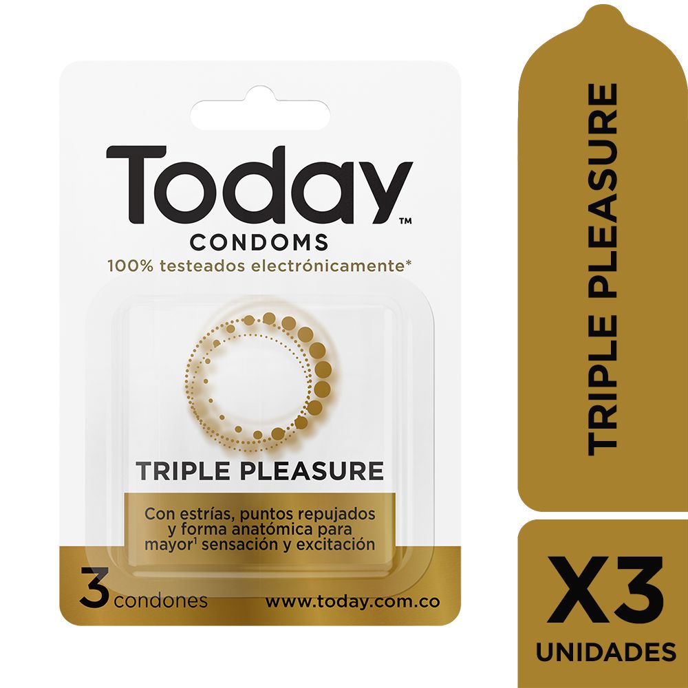Condón TODAY triple pleasure (3 und)