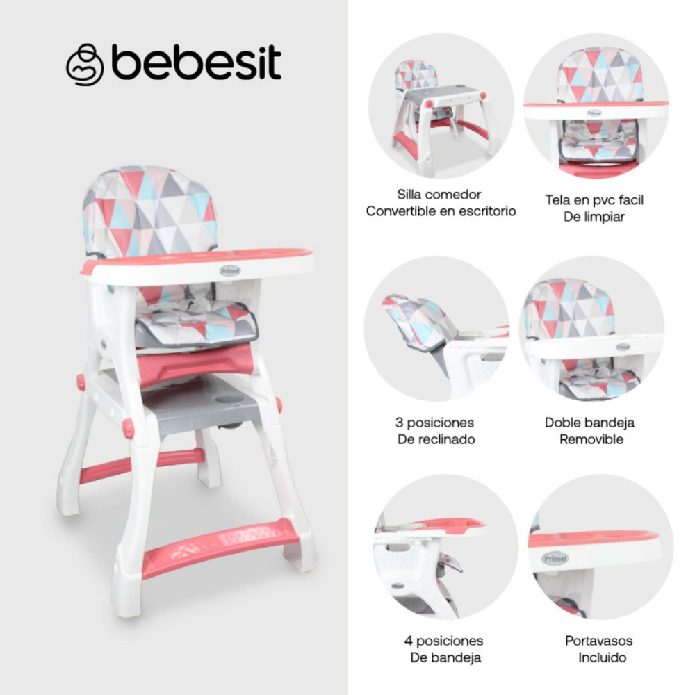 Silla Comedor Bebe Kinder 2En1 BEBESIT PRIN1055G