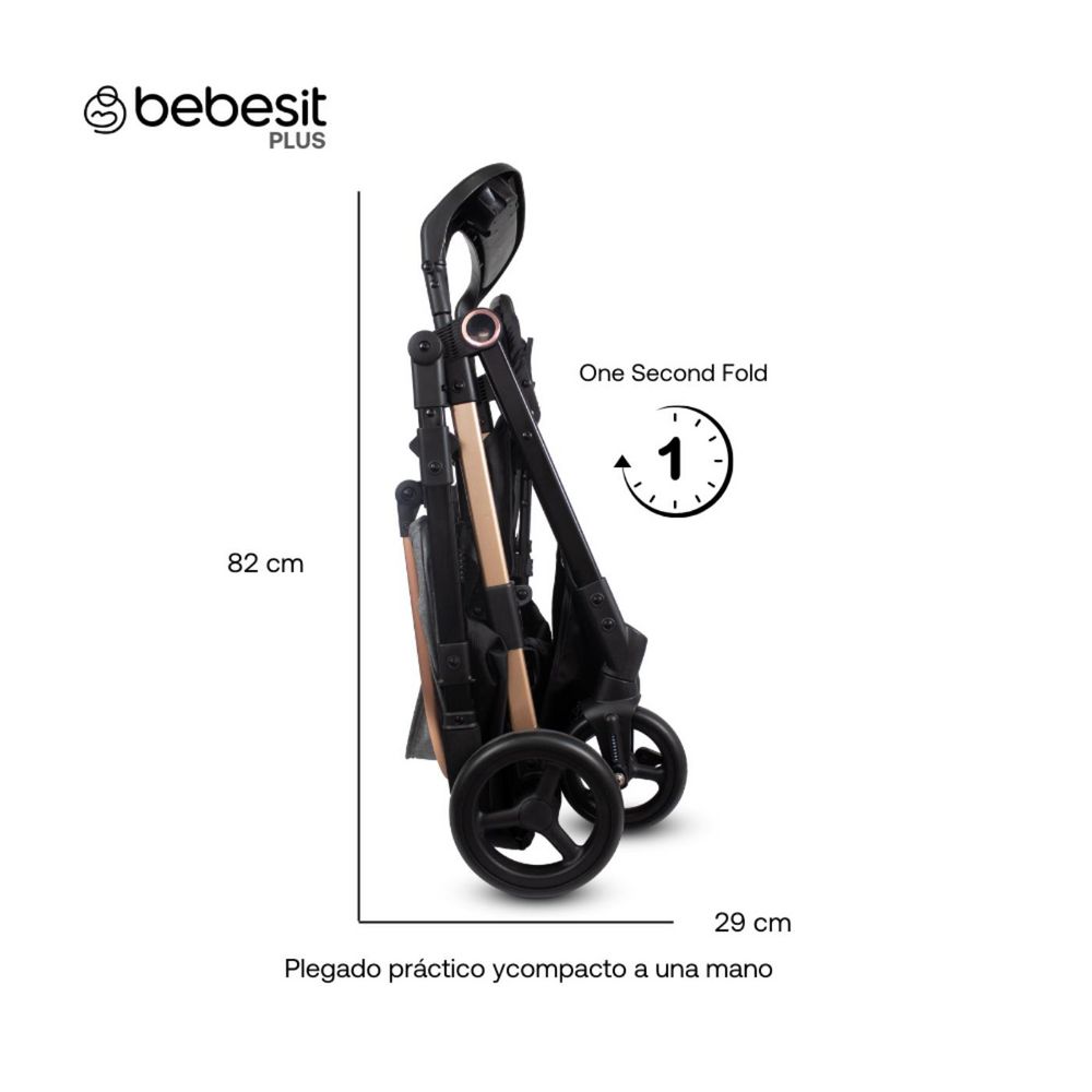 Coche Para Bebes Reversible City Gris Bebesit BEBESIT JC100GY img #7